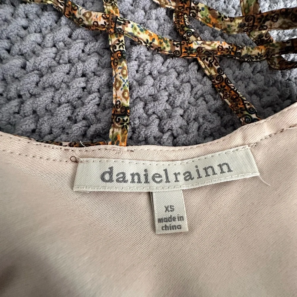 Daniel Rainn Brown and Cream Floral Fit-and-Flare Dress - Picture 6 of 8